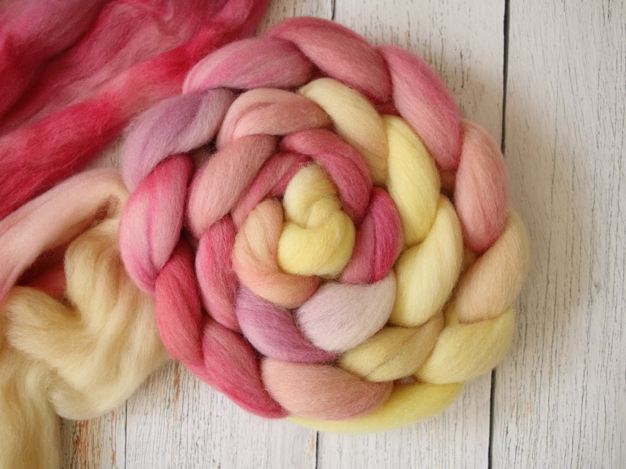 Corriedale gyapjú - 100 g Pink lemonade - Image 5