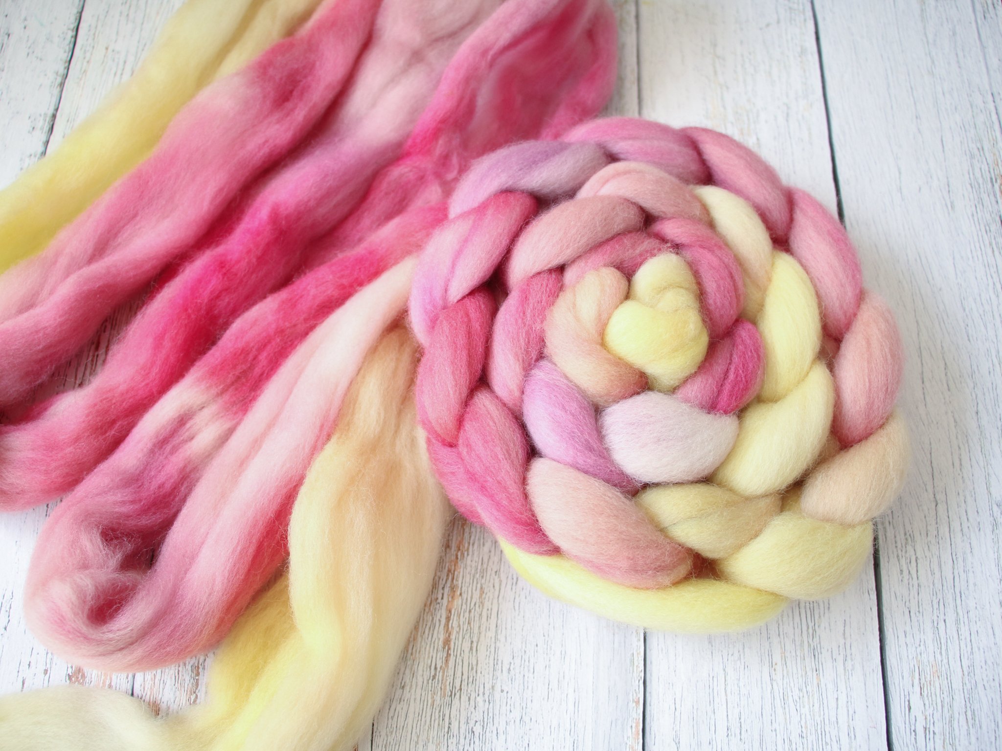 Corriedale gyapjú - 100 g Pink lemonade - Image 4